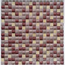 HPS005 pink random color crystal mosaic tile